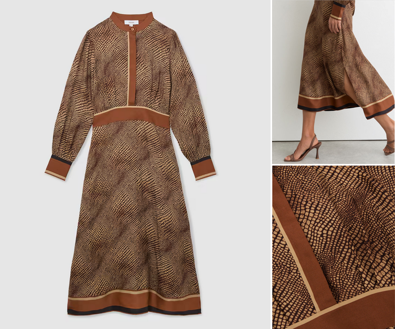 Animal-Print Midi Shirt Dress