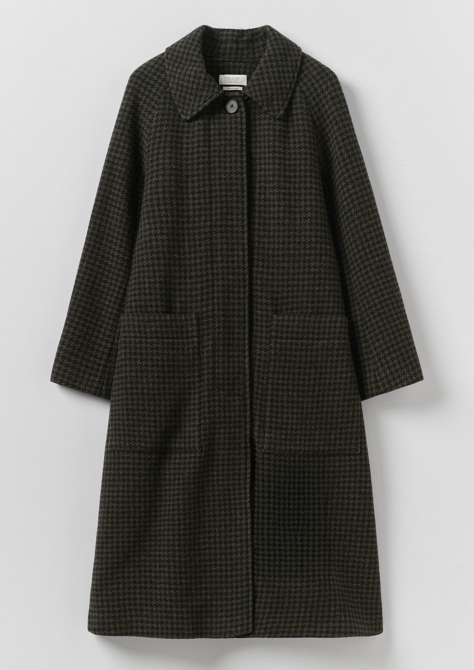 Frankie Check Wool Raglan Coat