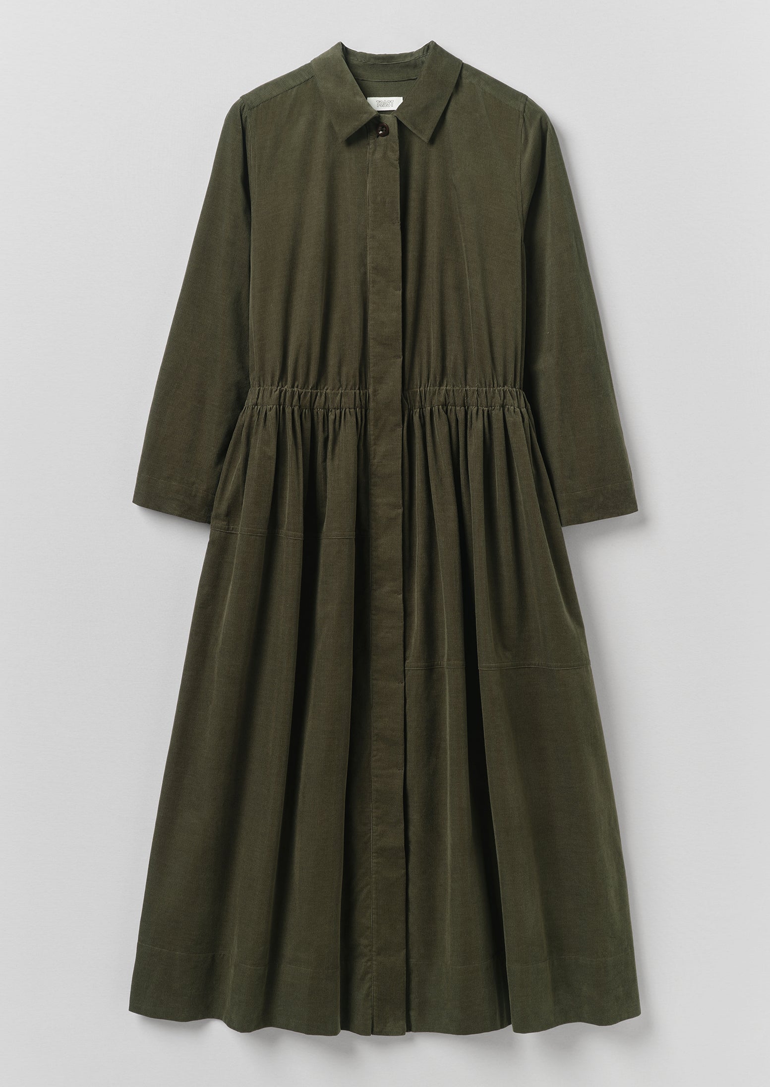 Cotton Needlecord Shirt Dress