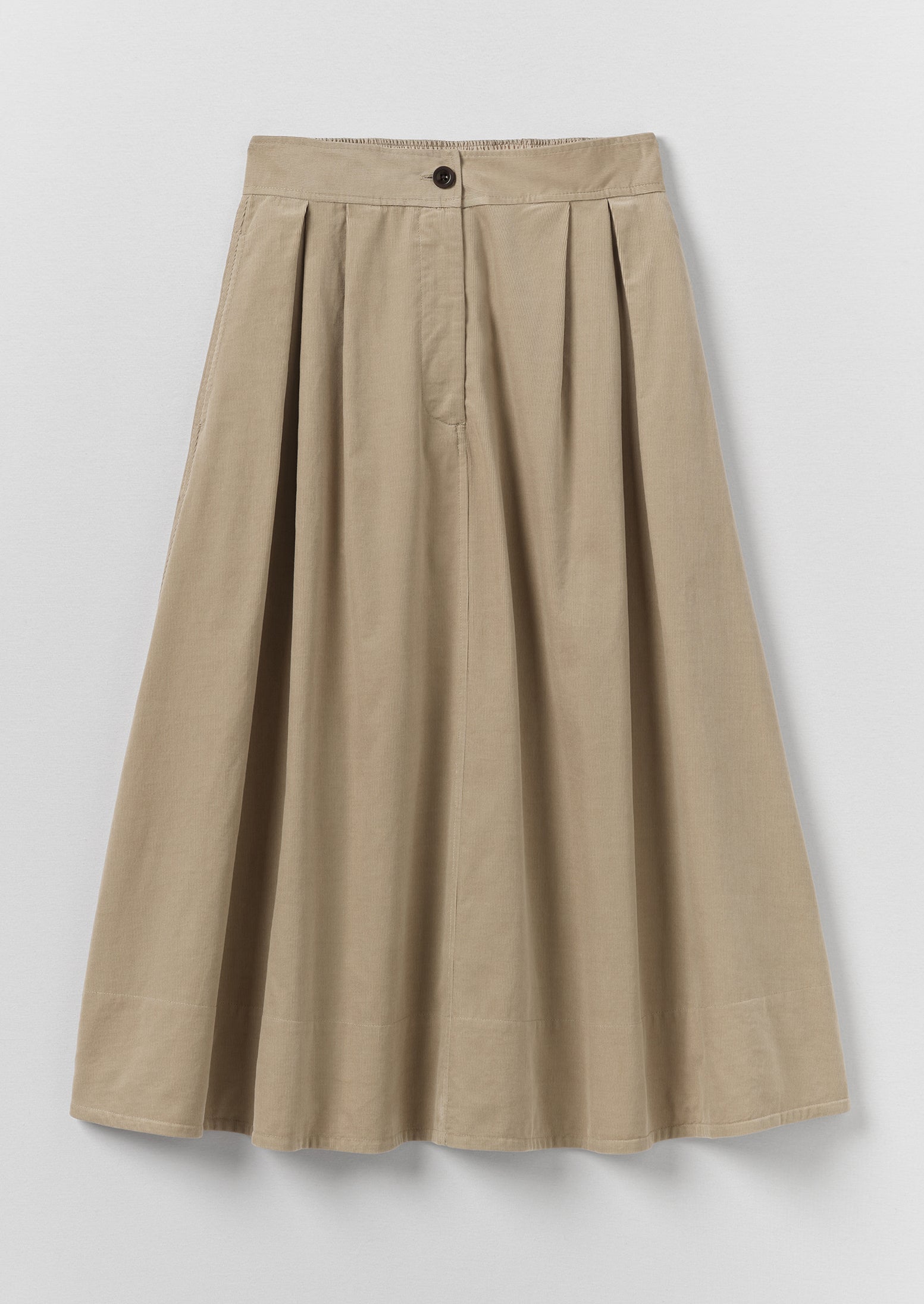A Line Cotton Needlecord Skirt